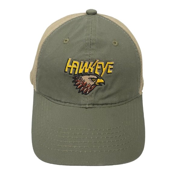 Outdoor Cap Hawkeye Mesh Strapback Cap Trucker Baseball Hat Bird Khaki Green - Picture 1 of 13